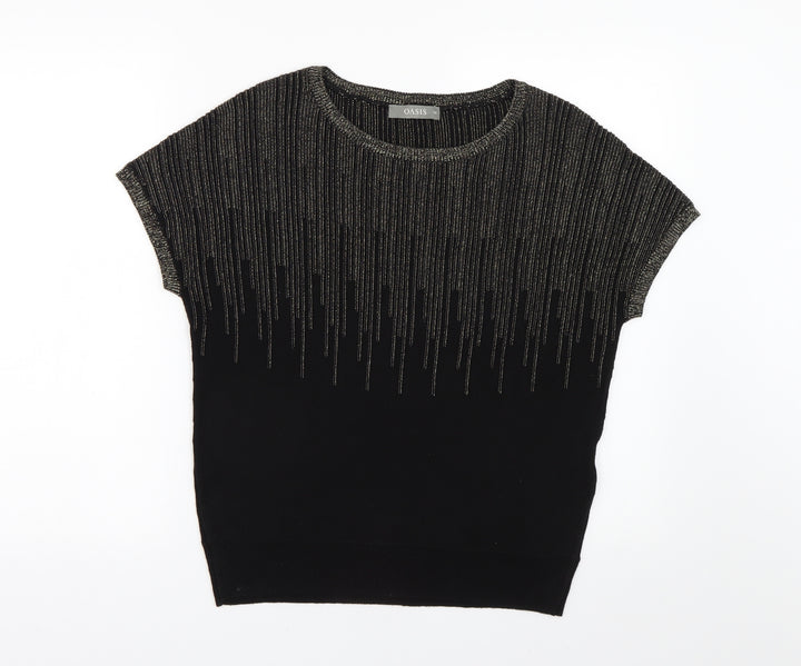 Oasis Womens Black Knit Pullover Jumper Size XS