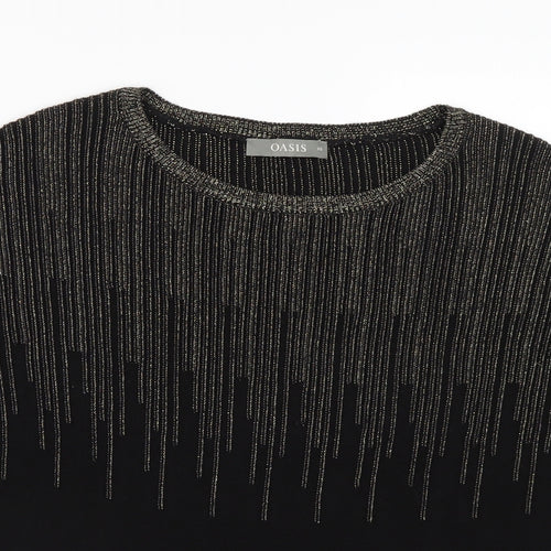 Oasis Womens Black  Knit Pullover Jumper Size XS