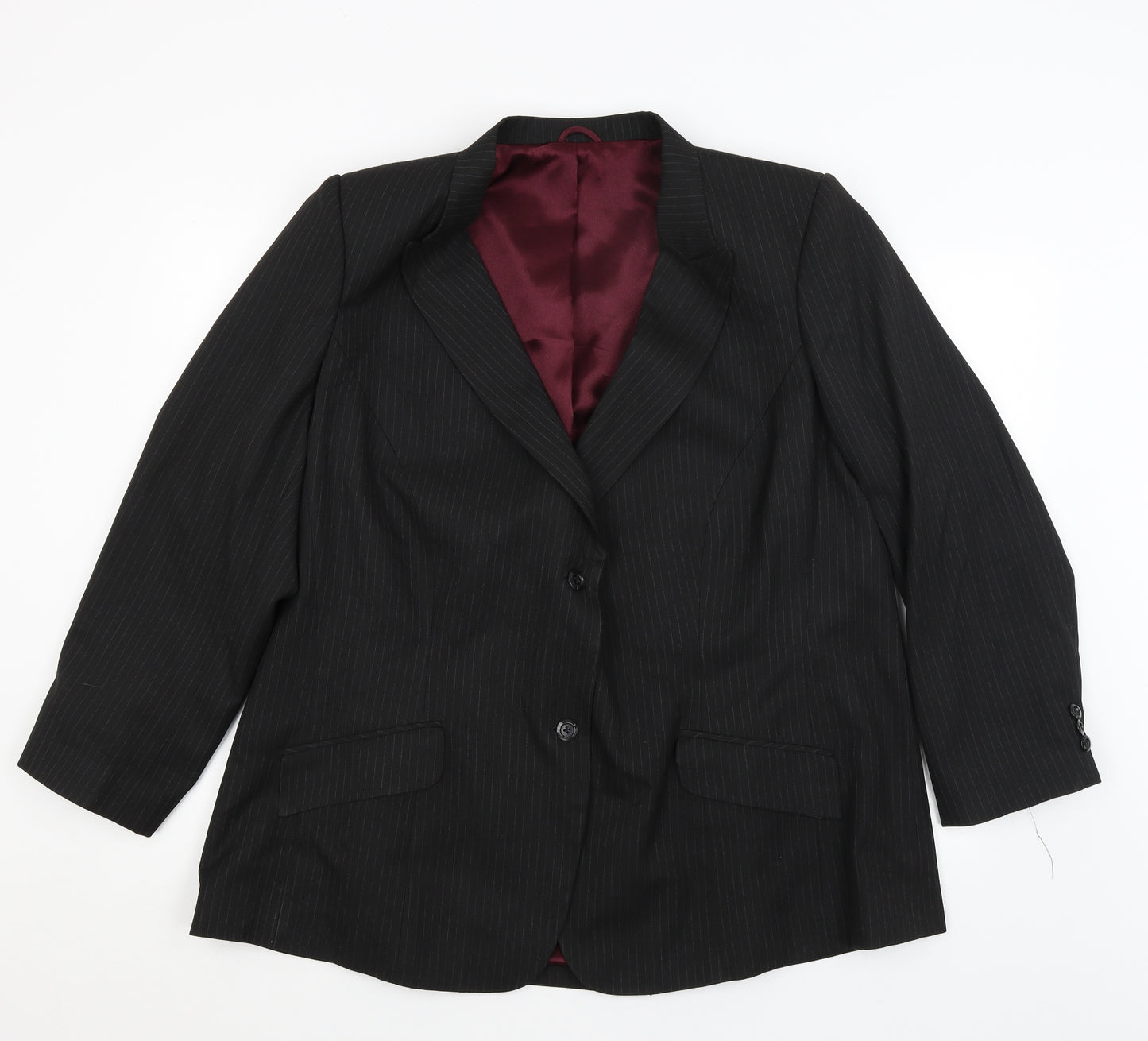 JR Mens Black Striped  Jacket Blazer Size XL