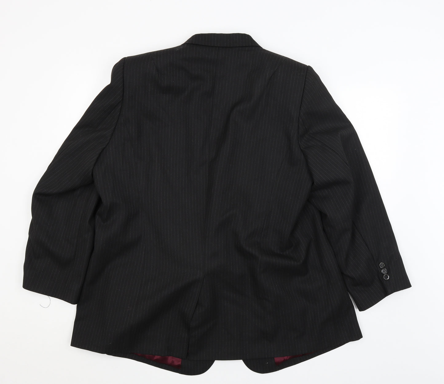 JR Mens Black Striped  Jacket Blazer Size XL