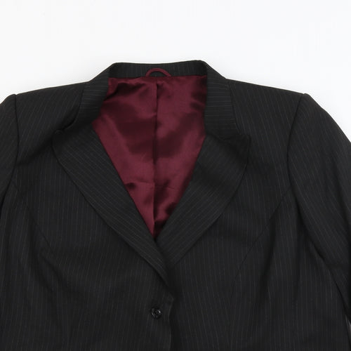 JR Mens Black Striped  Jacket Blazer Size XL