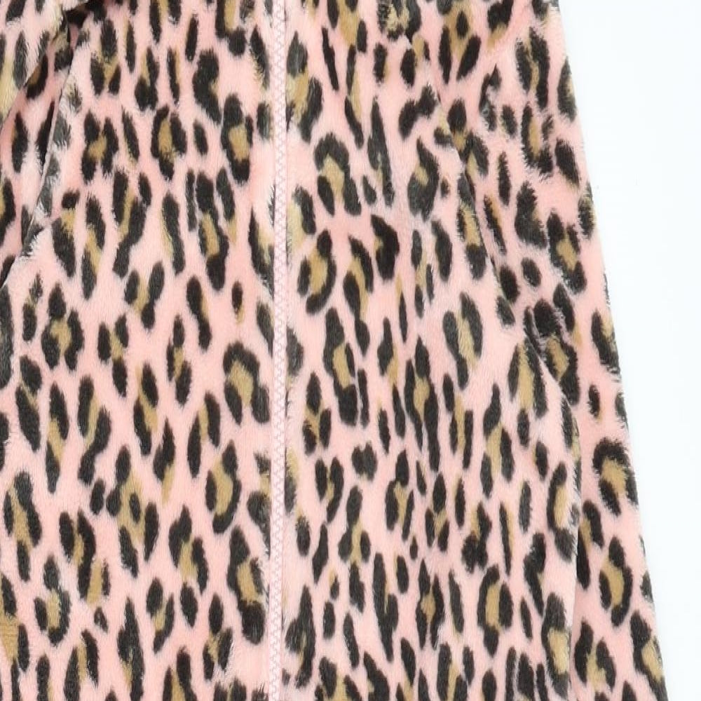 Primark Girls Pink Animal Print  Top One Piece Size 6-7 Years  - Feline Sleepy