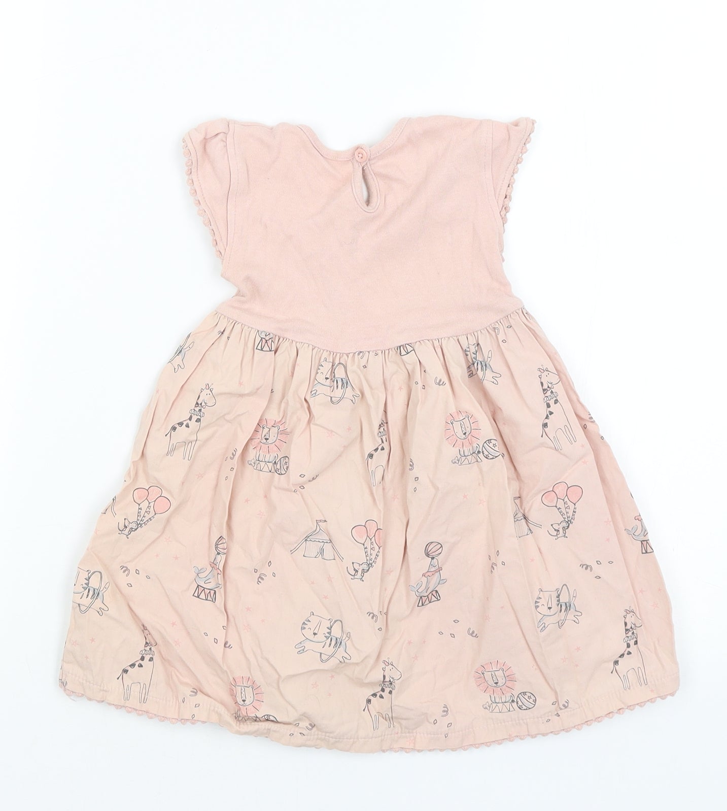 George Baby Pink   Fit & Flare  Size 18-24 Months  - Circus Animals