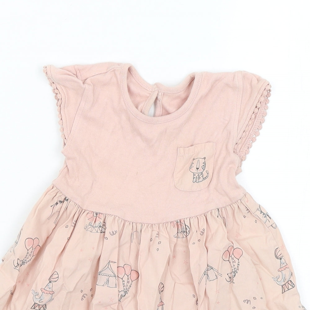 George Baby Pink   Fit & Flare  Size 18-24 Months  - Circus Animals