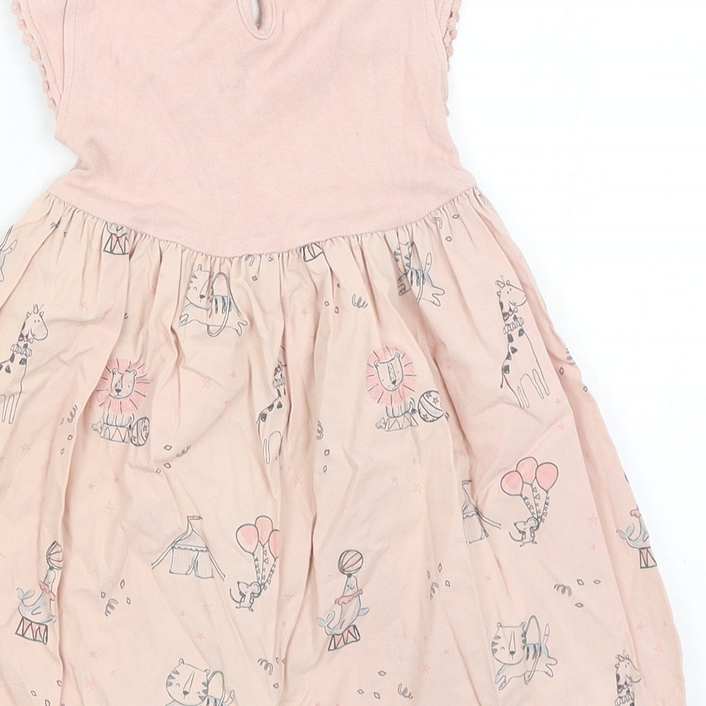 George Baby Pink   Fit & Flare  Size 18-24 Months  - Circus Animals