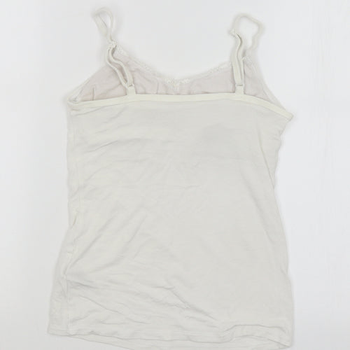 M&S Womens White   Basic Tank Size 8
