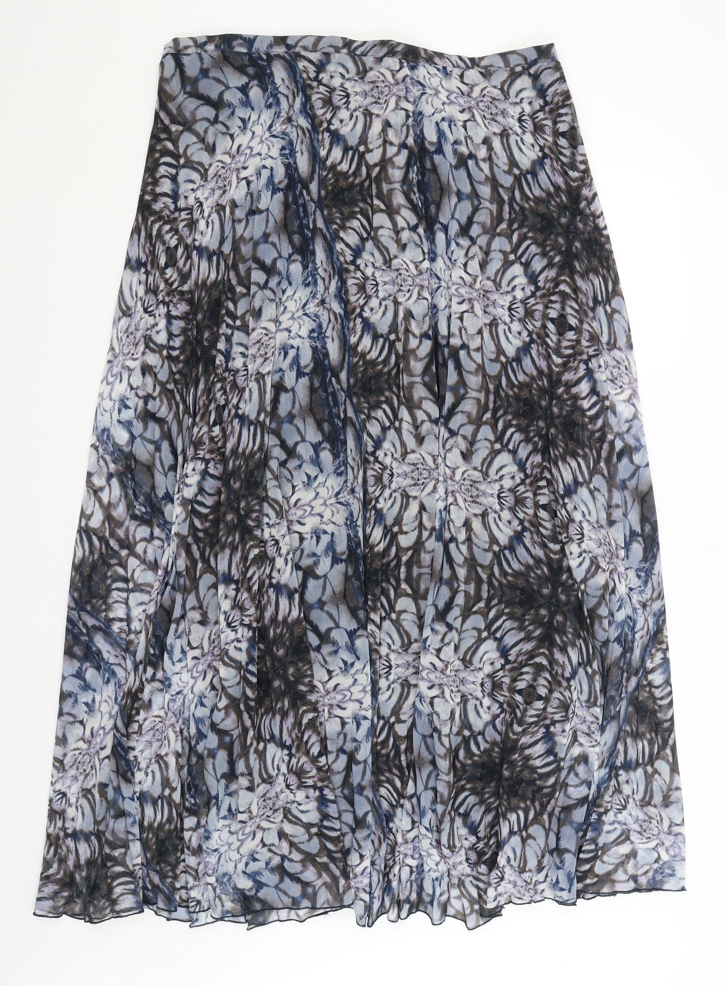 Autograph Womens Blue Floral  Pleated Skirt Size 18