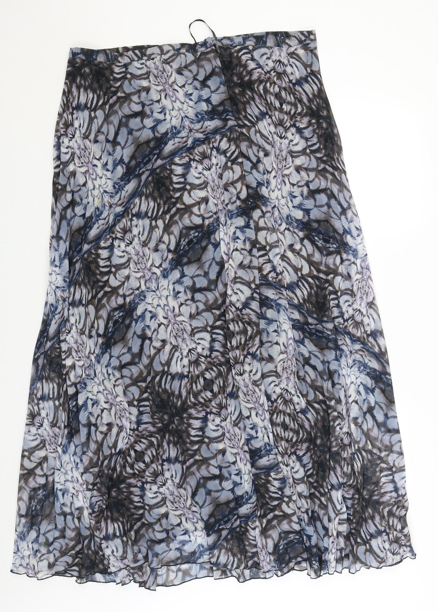 Autograph Womens Blue Floral  Pleated Skirt Size 18