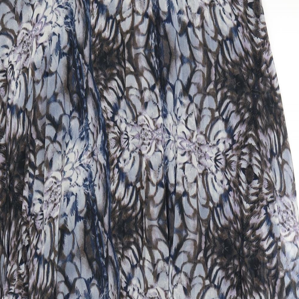 Autograph Womens Blue Floral  Pleated Skirt Size 18