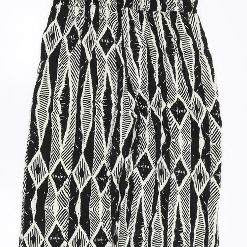 Peacocks Womens Black Geometric  Jumpsuit One-Piece Size 20 L24 in