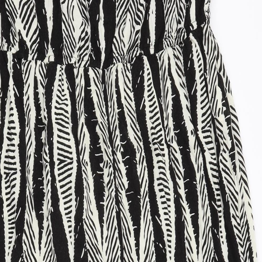 Peacocks Womens Black Geometric  Jumpsuit One-Piece Size 20 L24 in