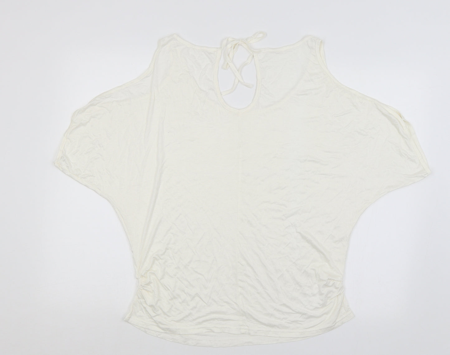 Preworn Womens White   Basic T-Shirt Size 3XL