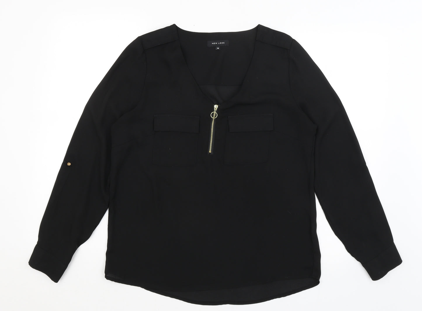 New Look Womens Black   Basic Blouse Size 10