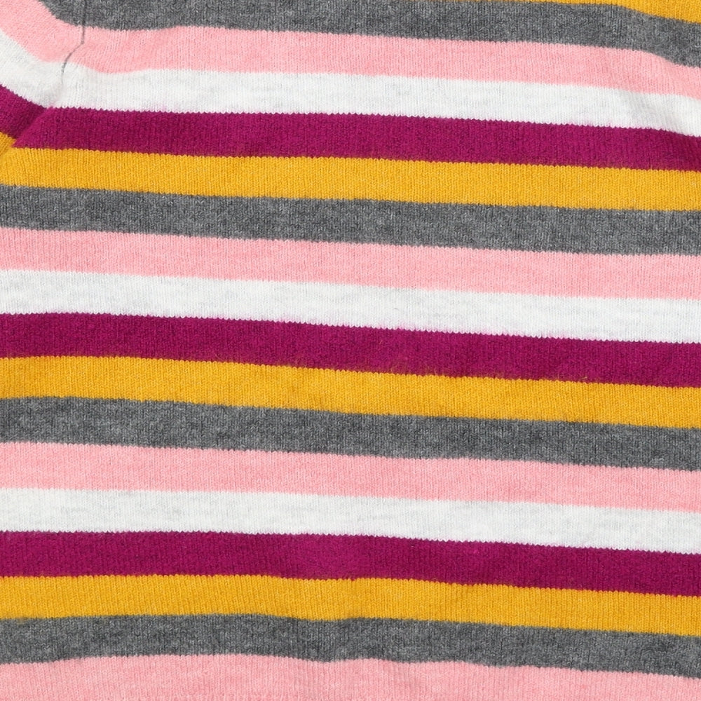 TU Womens Pink Striped  Pullover Jumper Size 16