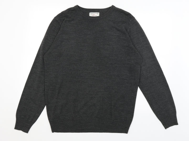 New Look Mens Grey Pullover Jumper Size L