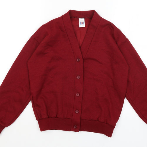 JMJ Girls Red   Cardigan Jumper Size 11-12 Years