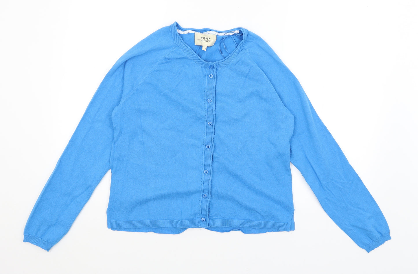 Papaya Womens Blue   Cardigan Jumper Size 12