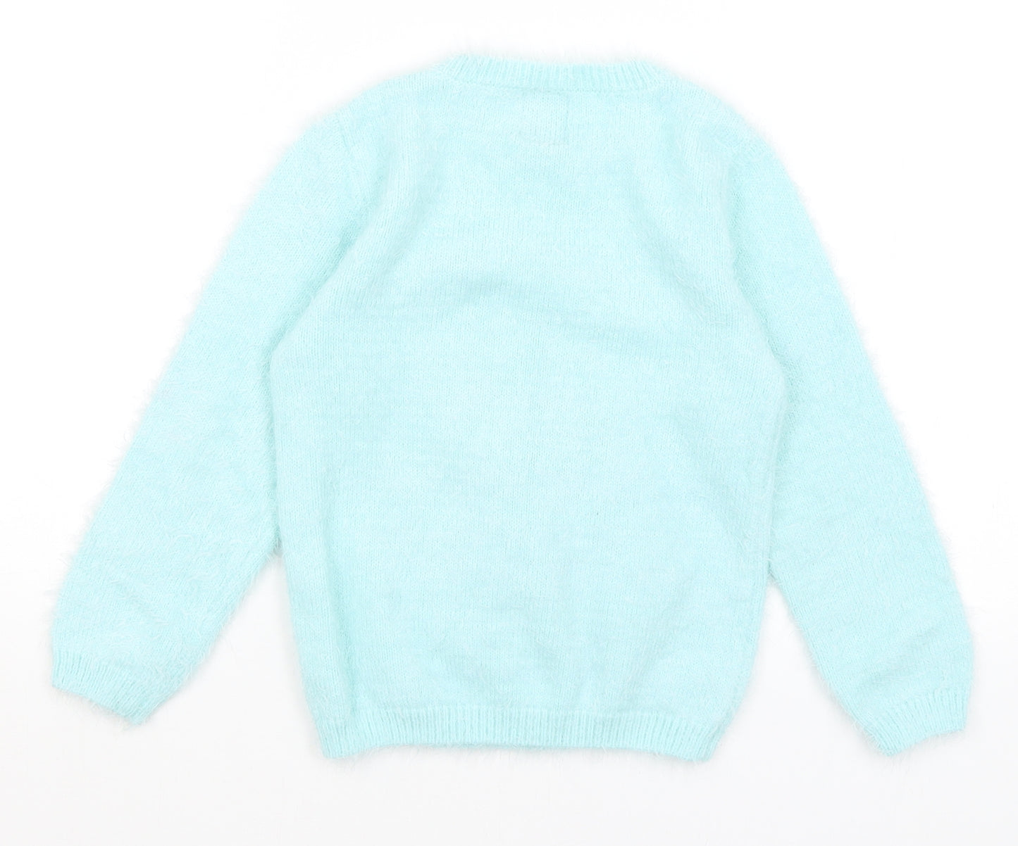 George Girls Blue   Pullover Jumper Size 5-6 Years  - Penguin