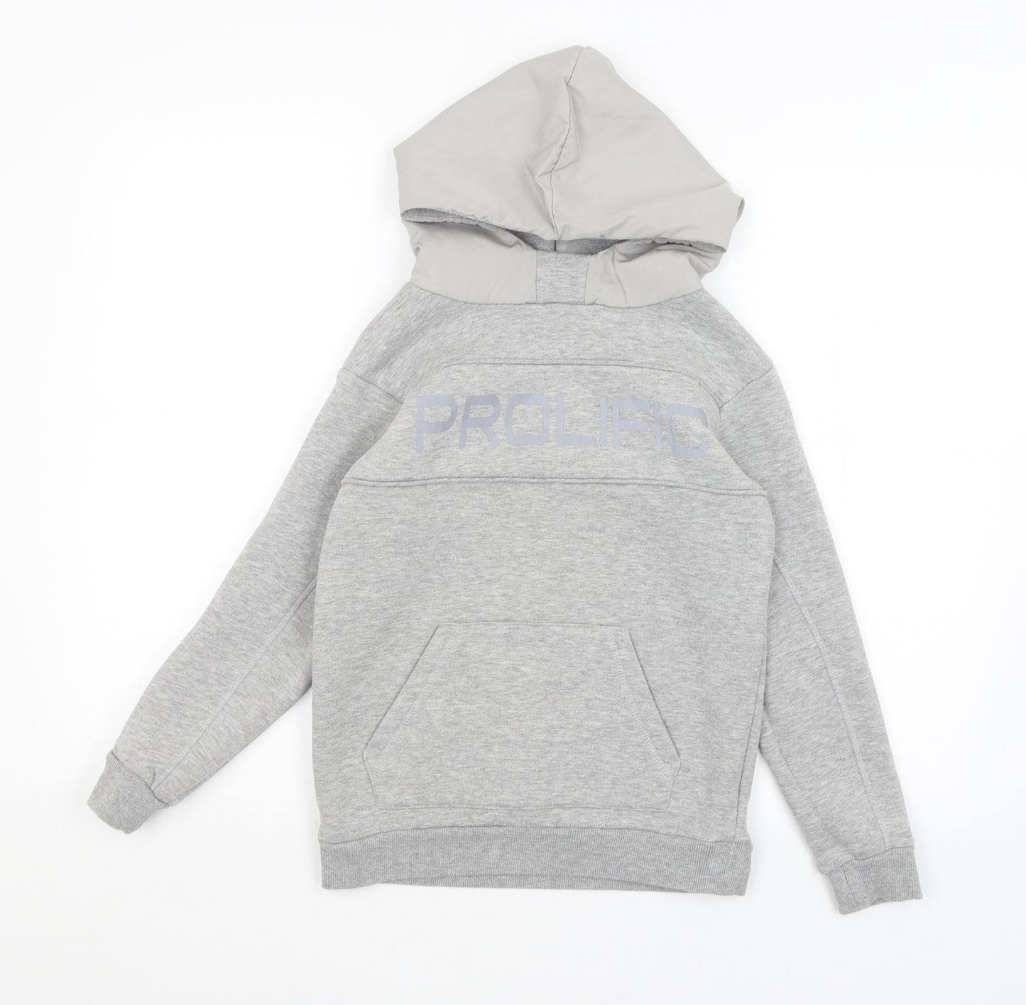River Island Boys Grey   Pullover Hoodie Size 9-10 Years  - Prolific