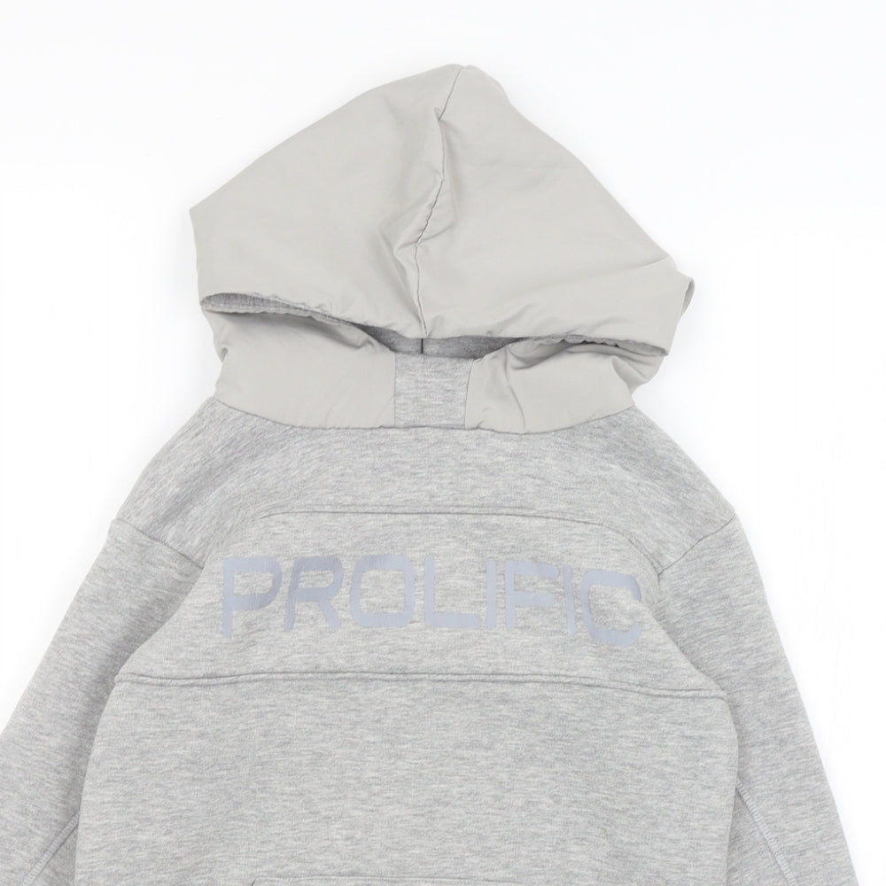 River Island Boys Grey   Pullover Hoodie Size 9-10 Years  - Prolific