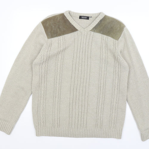 Armando Mens Beige   Pullover Jumper Size L