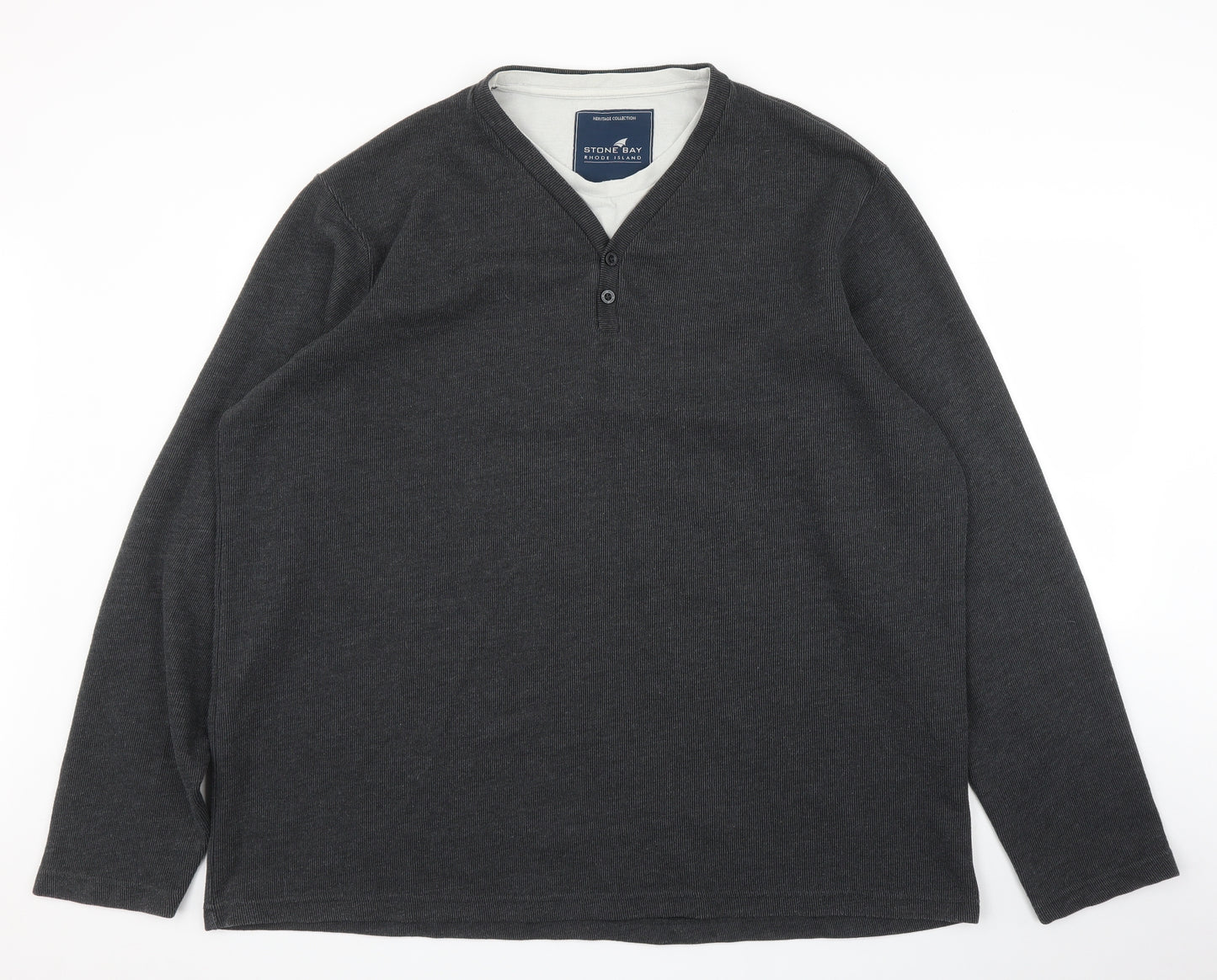 Stone Bay Mens Grey   Pullover Jumper Size 3XL