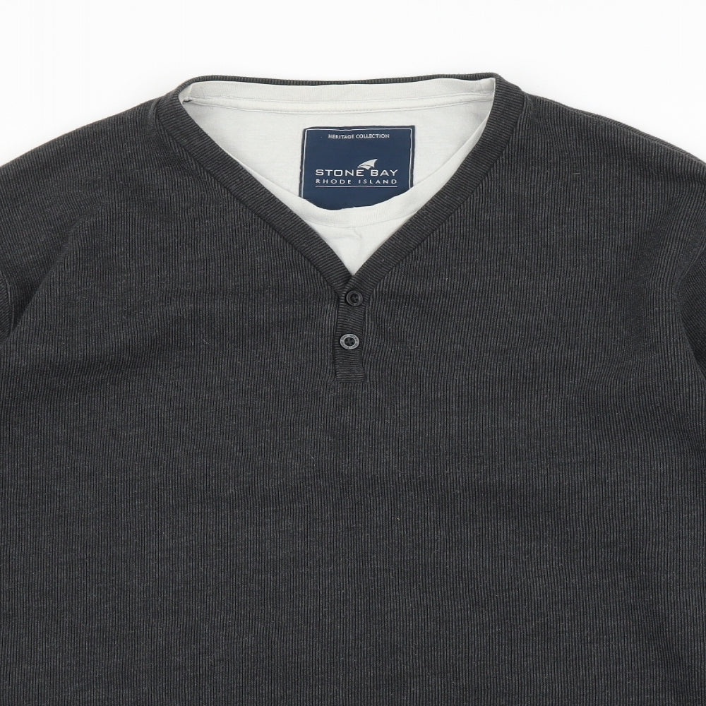 Stone Bay Mens Grey   Pullover Jumper Size 3XL