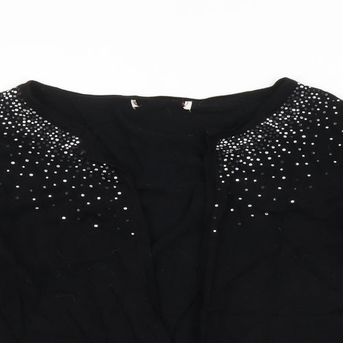 Preworn Womens Black   Cardigan Jumper Size XL