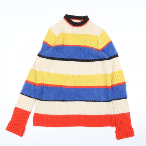 NEXT Womens Orange Striped  Pullover Jumper Size 10