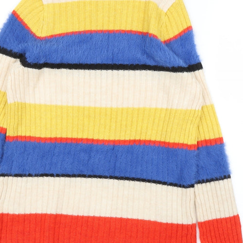 NEXT Womens Orange Striped  Pullover Jumper Size 10