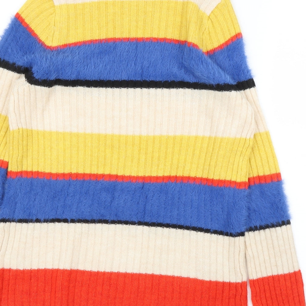 NEXT Womens Orange Striped  Pullover Jumper Size 10