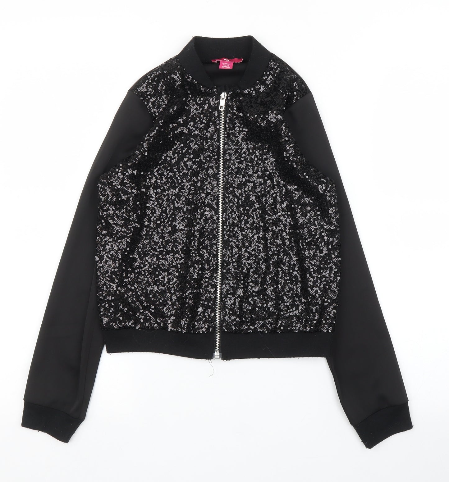 Primark Girls Black   Full Zip Jumper Size 10-11 Years