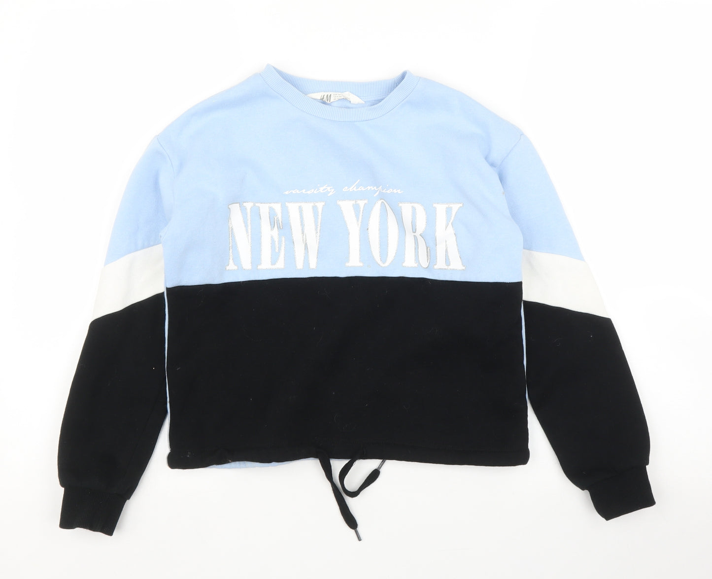 H&M Girls Blue   Pullover Jumper Size 9 Years