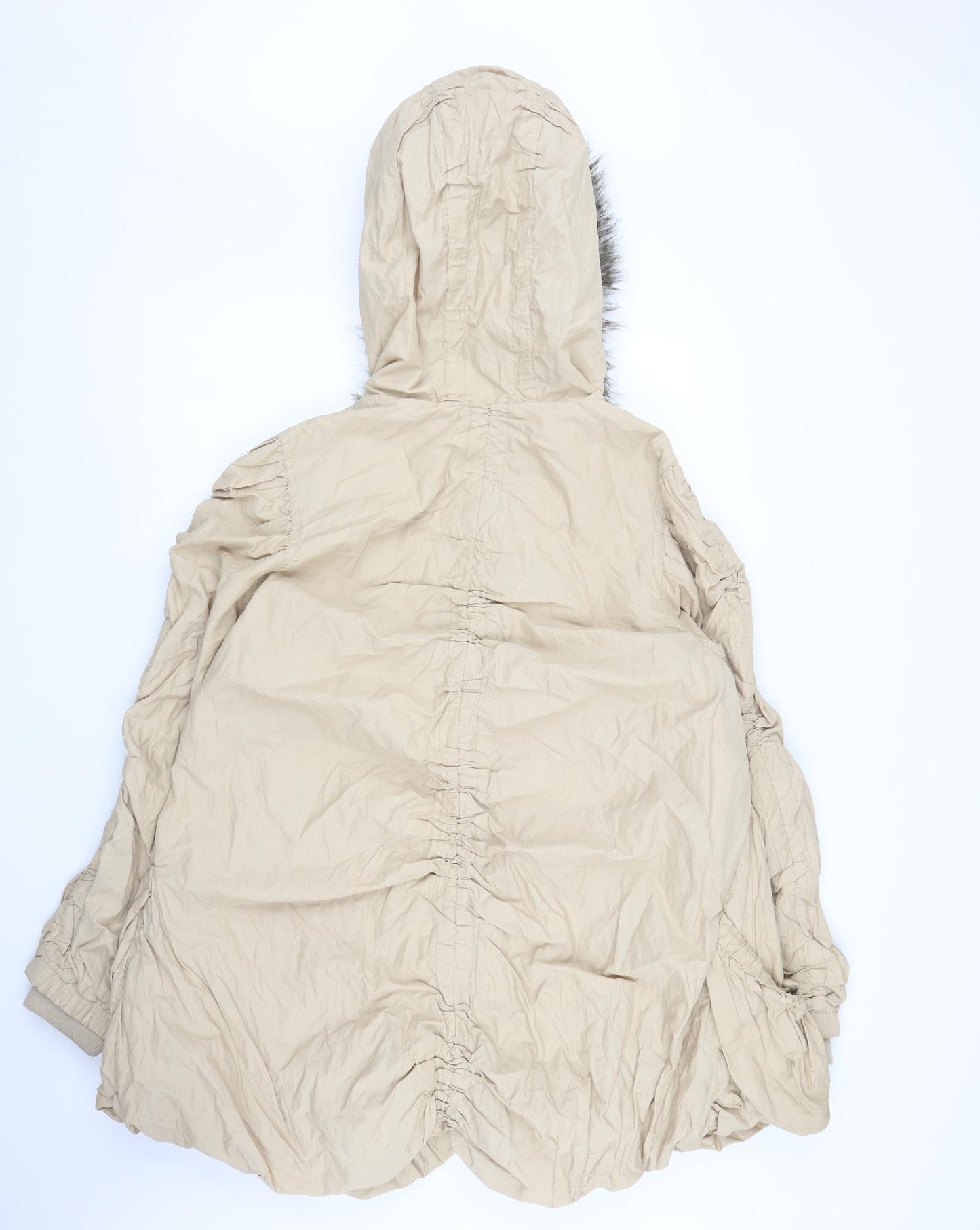 River Island Womens Beige   Parka Coat Size 14
