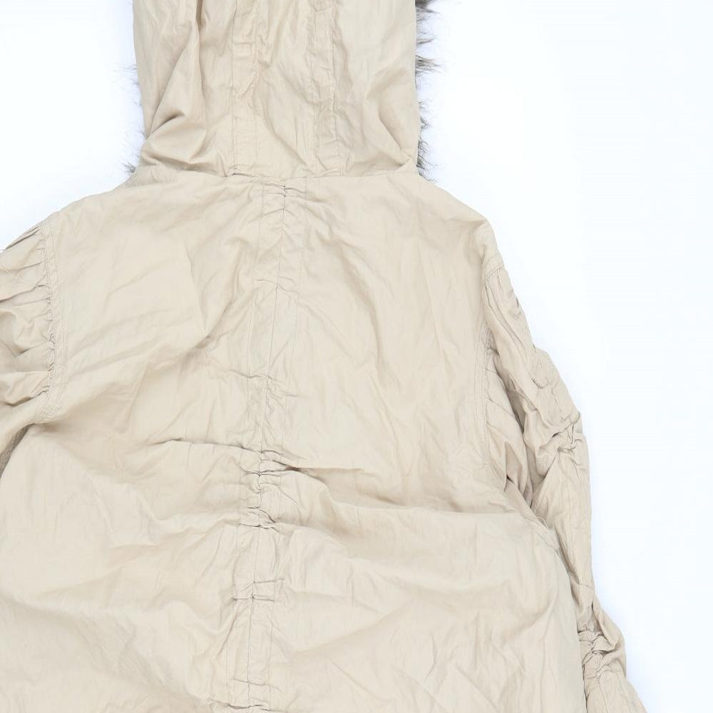 River Island Womens Beige   Parka Coat Size 14