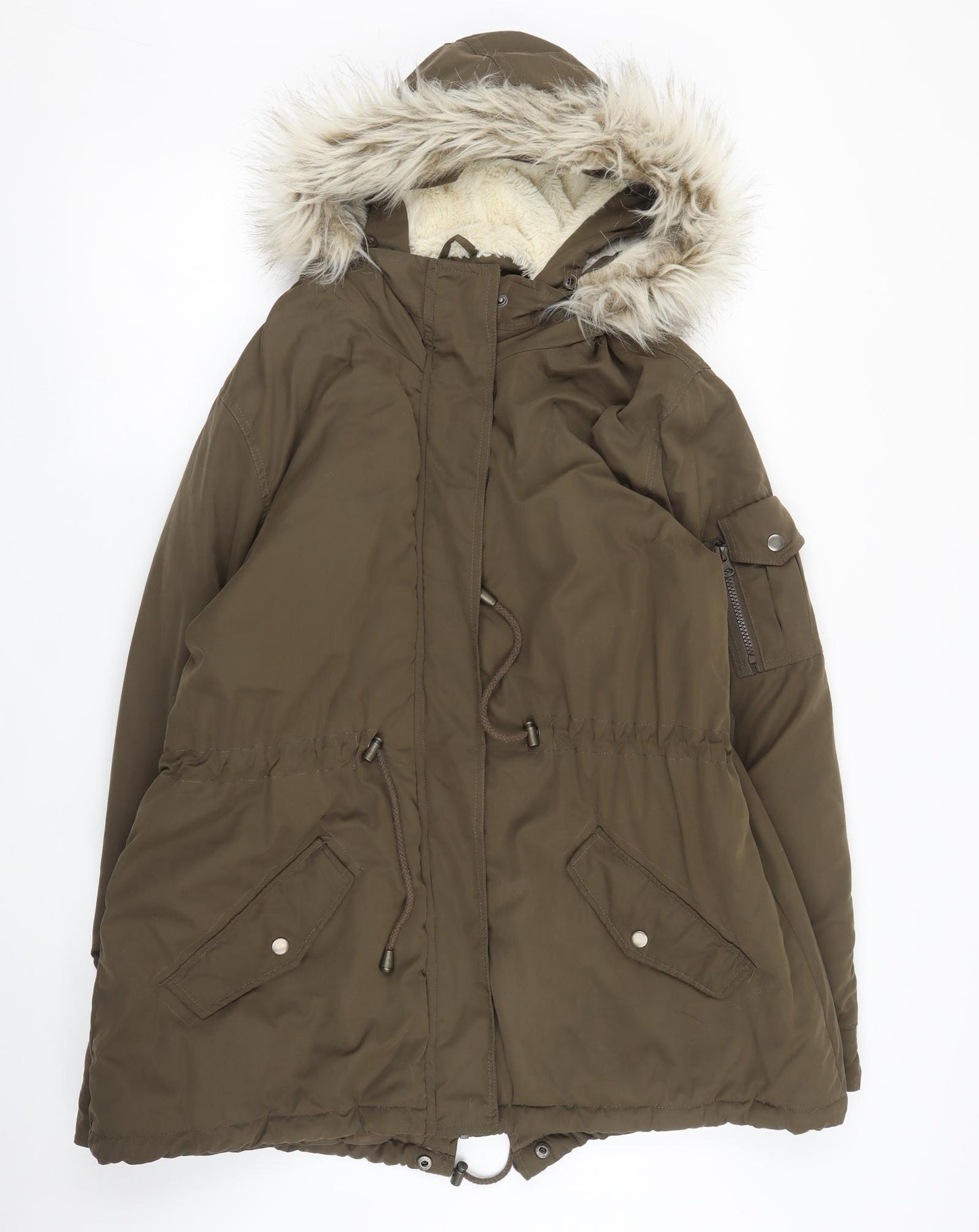 Fluid Womens Green   Parka Coat Size 18