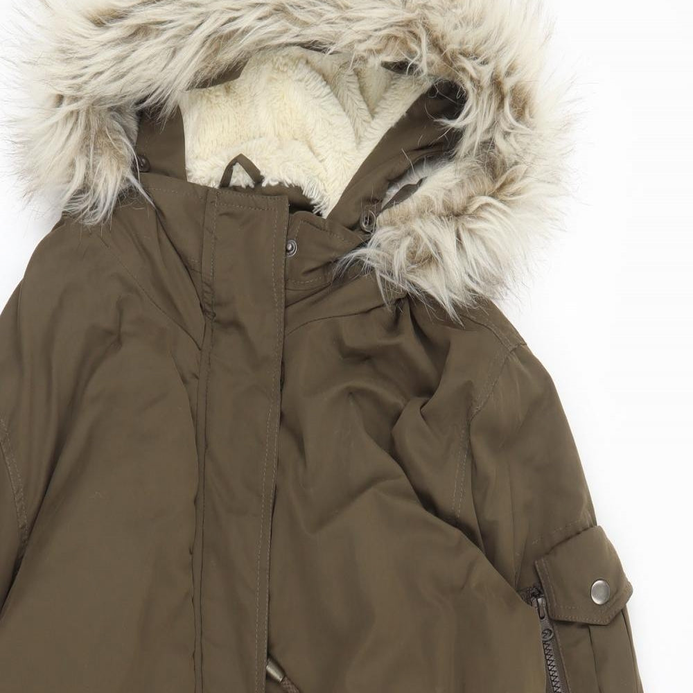 Fluid Womens Green   Parka Coat Size 18
