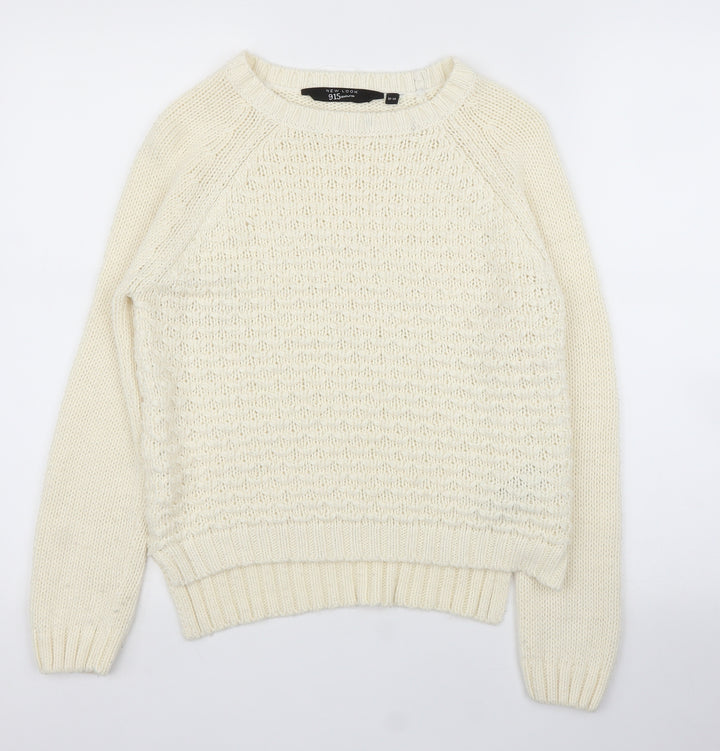 New Look Girls Ivory   Pullover Jumper Size 12 Years