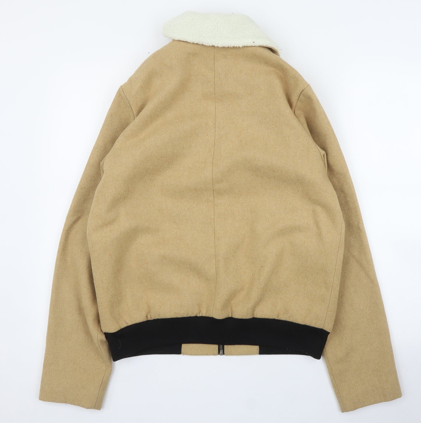 New Look Womens Beige   Bomber Jacket Coat Size 12