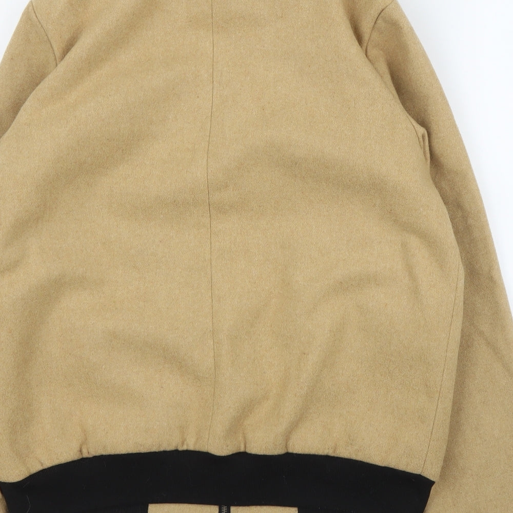 New Look Womens Beige   Bomber Jacket Coat Size 12