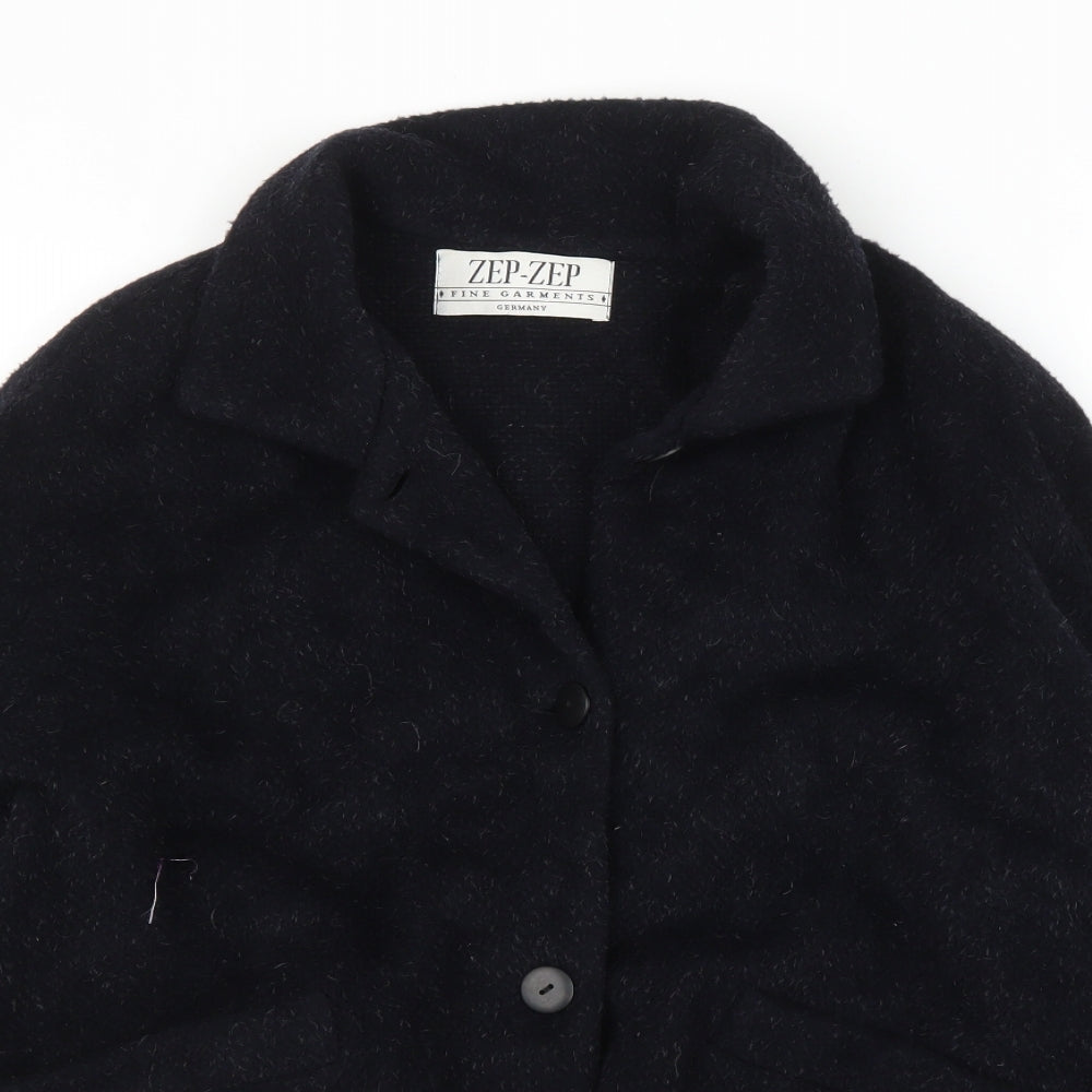 Zep Zep Womens Blue   Pea Coat Coatigan Size L