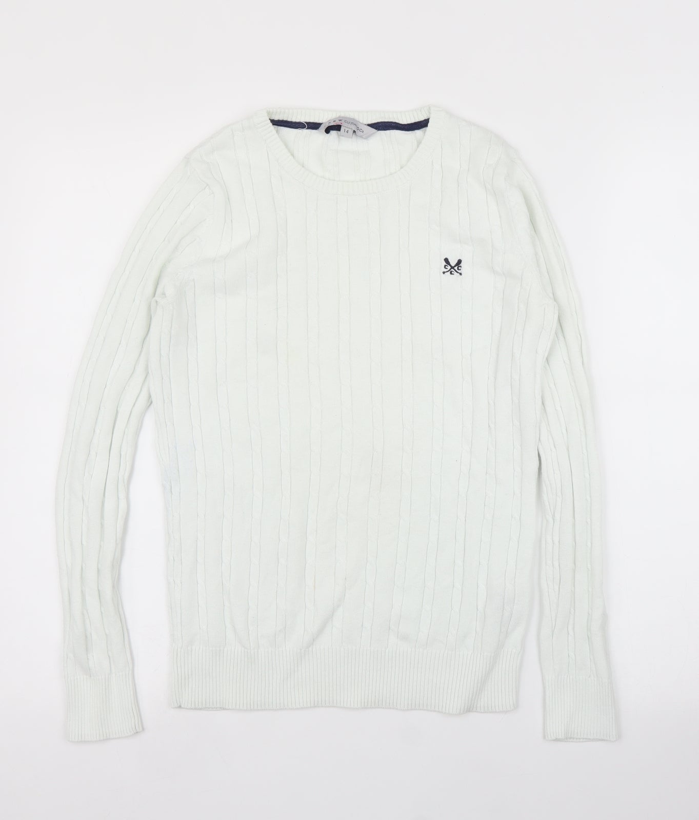 Crew Clothing Womens White   Pullover Jumper Size 14