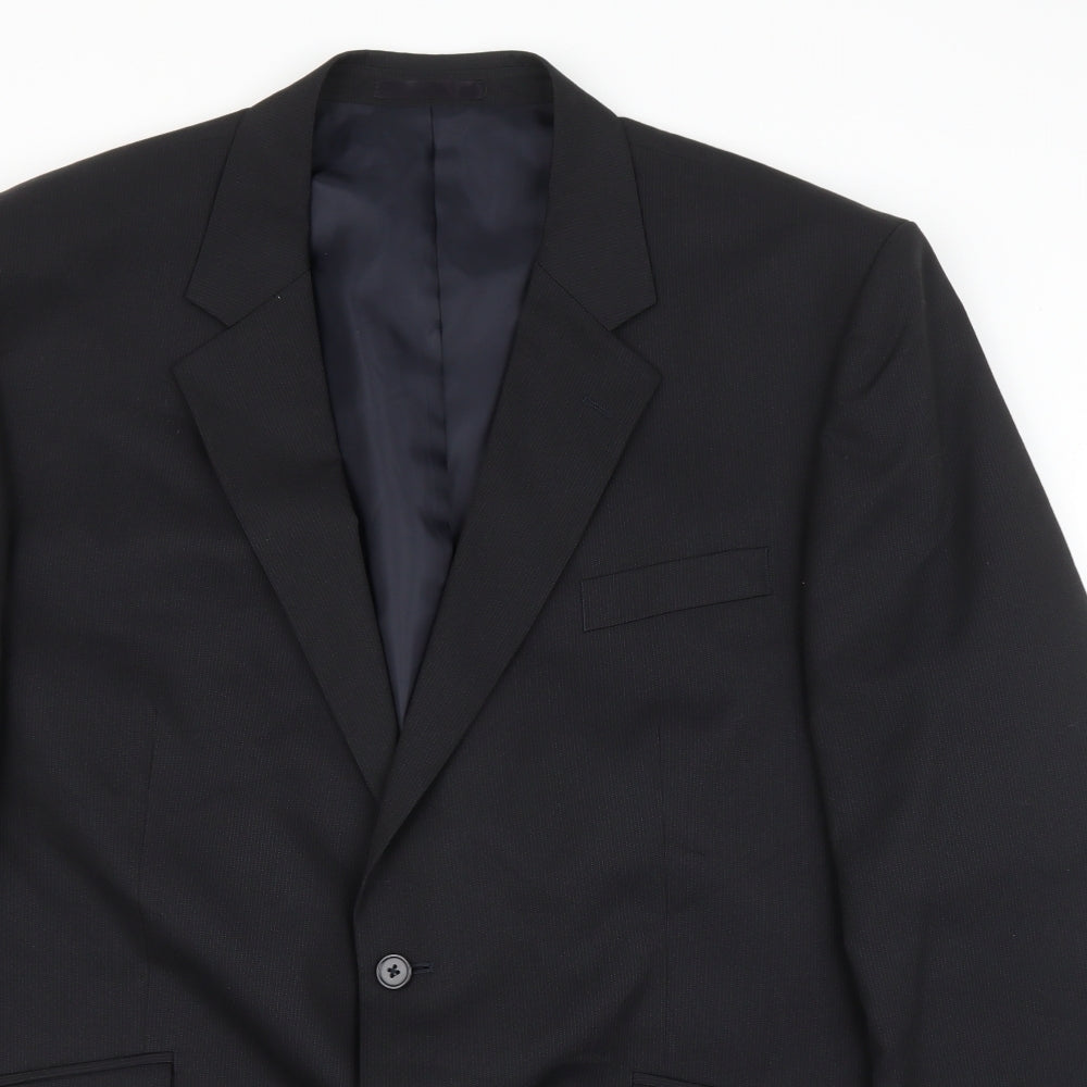 F&F Mens Black   Jacket Suit Jacket Size 50