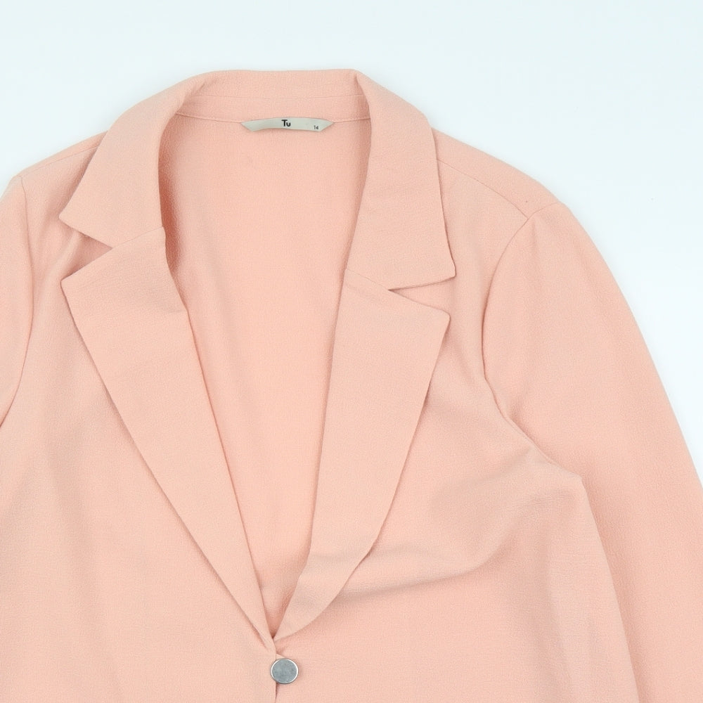TU Womens Pink   Jacket Blazer Size 14