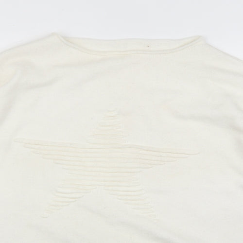 Preworn Womens White   Pullover Jumper Size L