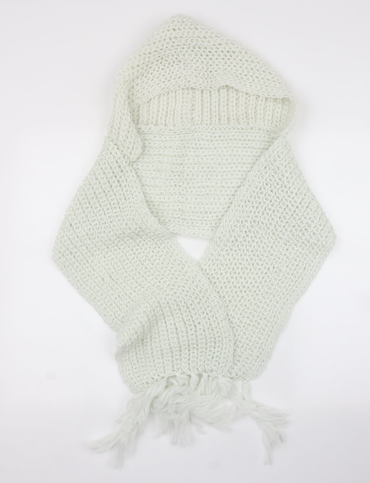 Preworn Unisex White    Scarf   - Hooded