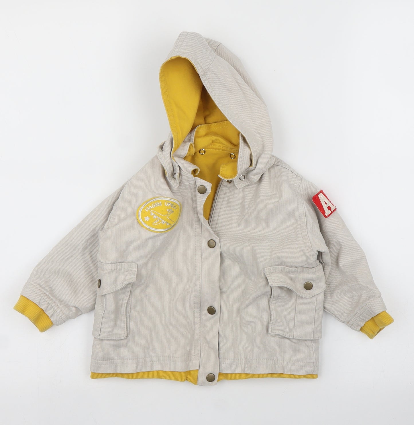 Upilu Baby Beige  Corduroy Jacket Coat Size 18-24 Months