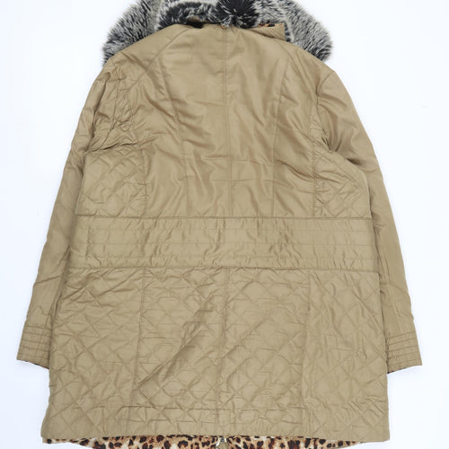 Joanna Hope Womens Beige   Quilted Coat Size 18