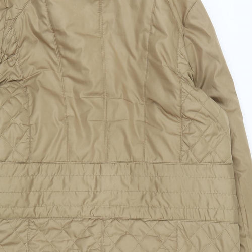 Joanna Hope Womens Beige   Quilted Coat Size 18
