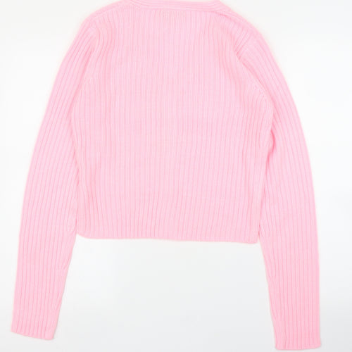 PRETTYLITTLETHING Womens Pink   Cardigan Jumper Size M